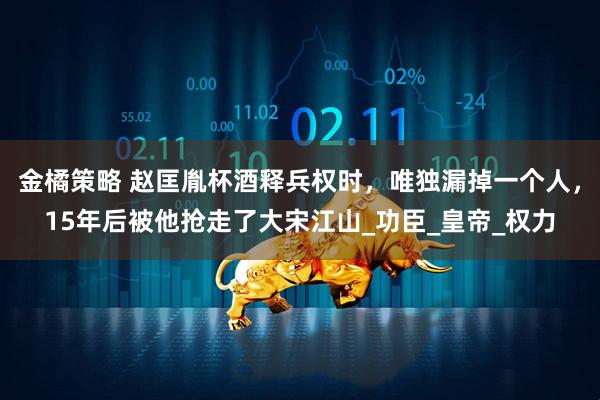金橘策略 赵匡胤杯酒释兵权时，唯独漏掉一个人，15年后被他抢走了大宋江山_功臣_皇帝_权力